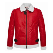 Raven Red Aviator Shearling Jacket