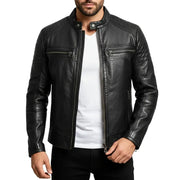 Wanderer Vintage Distressed Brown Leather Jacket