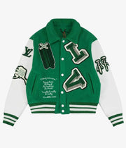Louis Vuitton Green & White Varsity Letterman Jacket