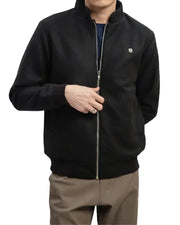 Men's Black Wool Harrington Jacket