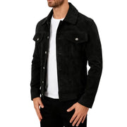 Brian Suede Trucker Sherpa Jacket
