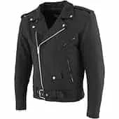 Black Belted Motorcycle Jacket