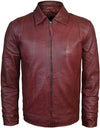 Men’s Maroon Real Lambskin Leather