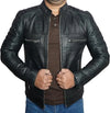 Men’s Black Genuine Leather Biker Jacket