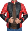 Ryan Reynolds Red and Black Leather Jacket Men - Superhero Cosplay Style Biker Jacket