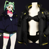 Cyberpunk anime cosplay jacket matte black
