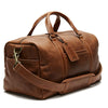 Genuine Leather Weekend Travel Bag with Shoulder Strap