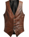 Vintage Men’s Brown Leather Vest