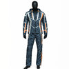 Robert Downey Jr Avengers Infinity War black hoodie with orange piping and zipper closure