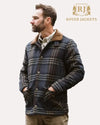 Navy Plaid And Corduroy - Ellis Wool Jacket - Rover jackets