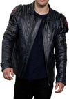 Men's Black Leather Biker Jacket – Premium Motorcycle Armor Style Outerwear