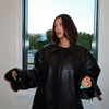 Oversized 90s Hailey Bieber Biker Black Leather Jacket