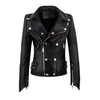 Rebecca Quilted Black Leather Biker Jacket