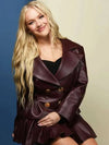 Freya Skye Zombies 4 Dawn of the Vampires Burgundy Leather Blazer