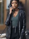 High Potential S01 Daphne Forrester Black Leather Blazer