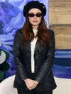 Molly Gordon Oh Hi! Black Leather Blazer