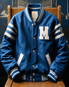 Classic letterman jacket inspired by café racer style