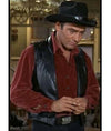 James Drury The Virginian Black Leather Vest