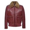 Blain G-1 Burgundy Leather Bomber Jacket