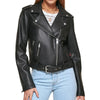 Emilia Purple Leather Biker Jacket
