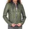 Emma Green Hooded Leather Biker Jacket