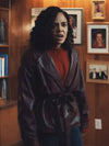 His and Hers Tessa Thompson Brown Leather Jacket
