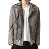 Owen Distressed Vintage Grey Biker Jacket