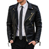 Daniel Oxblood Leather Biker Quilted Jacket