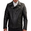 The Urbanite: Quilted Black Biker Leather Jacket