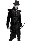 men’s coat DEVIL FASHION – Bodom Gothic Floral Velvet Coat With Slit