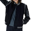 Julia Black Leather Varsity Jacket