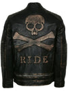 Motorcycle Skull Ride Leather Jacket