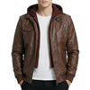 Raptor Hooded Leather Bomber Jacket