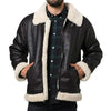 Raven Black Aviator Shearling Jacket