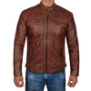 Rogue Brown Bomber Leather Jacket