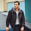 Striker A-2  Hooded Bomber Leather Jacket