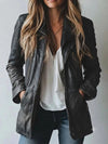 Women Handmade Black Vintage distressed Real Leather Long Jacket Winter Coat.