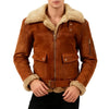 Arnold B-6 Aviator Tan Suede Bomber Jacket