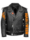 Halloween Black Studded Leather Jacket