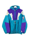 Charlotte Hornets NBA Starter Hooded Pullover Jacket – Blue & Purple (90’s Retro)