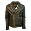 Unique Men's Jacket: Asymmetrical Zipper and Contrast Stitching