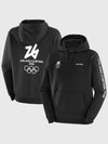 Winter Olympics 2026 Salomon Logo Graphic Hoodie – Black