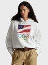 Winter Olympics 2026 Polo Ralph Lauren Team USA Hoodie – White