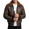 Bravo G-1 Distressed Vintage Brown Leather Bomber Jacket