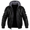 Dean Hooded Leather Bomber Jacket